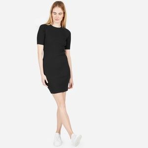 Everlane The Sport Rib Tee Dress in Black, Small